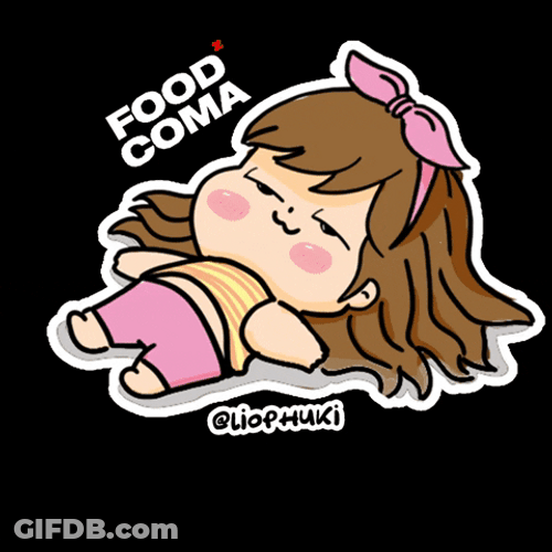 Food Coma Sleepy GIrl GIF