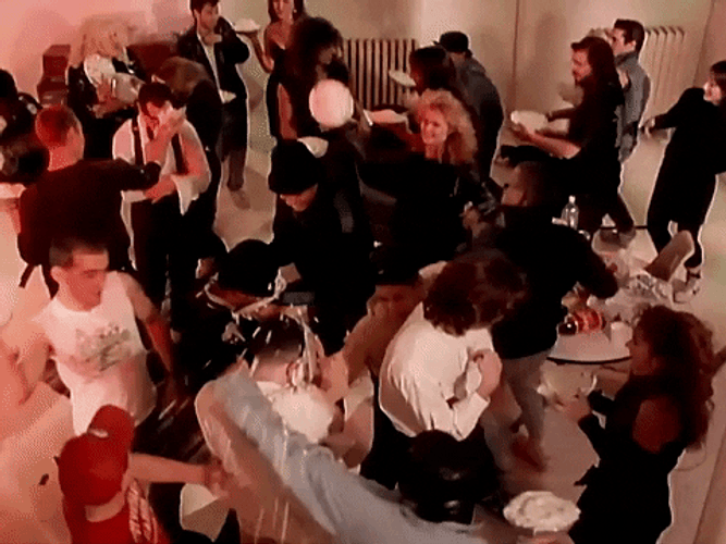 Food Fight In Party Celebration GIF