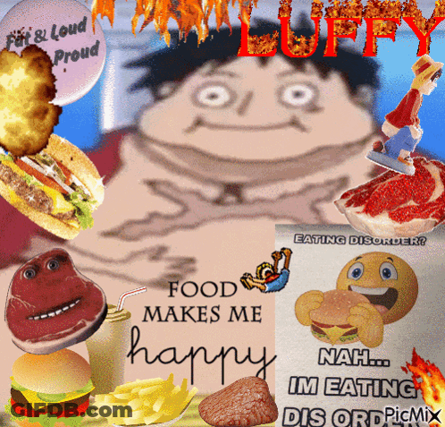Food Makes Me Happy Collage GIF