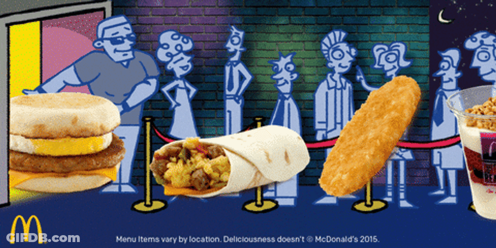 Food Menu Line Mcdonalds Night Club Party GIF