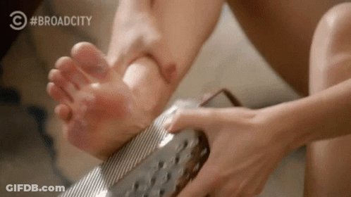 Foot Being Grated GIF