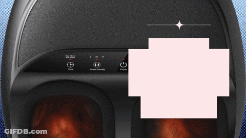 Foot Massager With Pink Square GIF