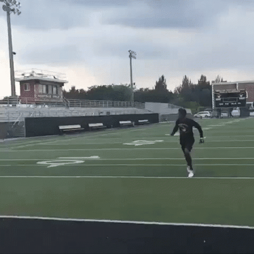 Football Back Flip Catch GIF