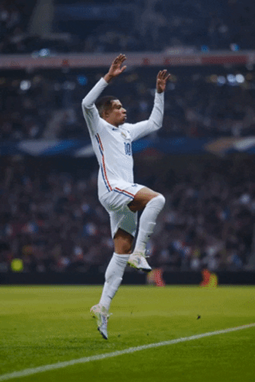 Football Best Player Kylian Mbappe Goal Point Celebration GIF
