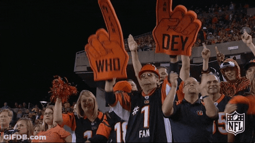 Football Cincinnati Bengals Fans Who Dey Chant GIF