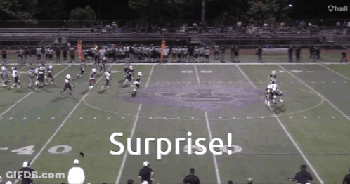 Football Field Saying Surprise GIF