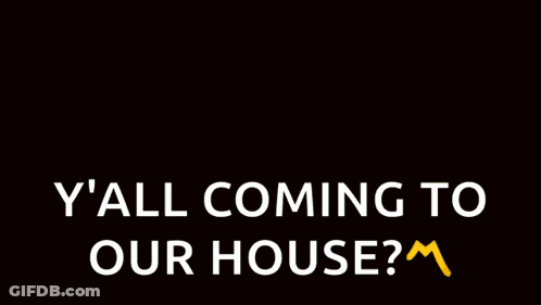 Football Field Saying Y'all Coming To Our House GIF