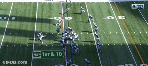 Football Field With 1St & 10 Sign GIF