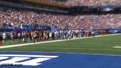 Football Field With CBS Sports Logo GIF