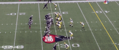 Football Field With Number 30 On Sideline GIF