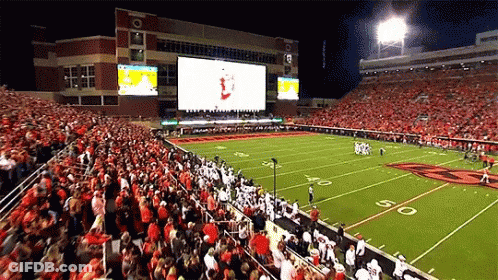 Football Field With Number 50 On Grass GIF