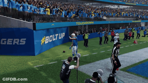 Football Field With Touchdown #Boltup Sign GIF