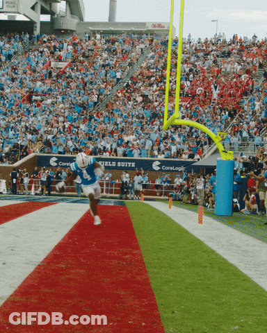 Football Field With Yield Suite Sign GIF