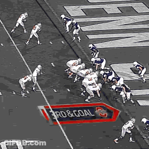 Football Game 3Rd And Goal Sign GIF
