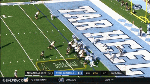 Football Game Appalachian St Vs North Carolina GIF