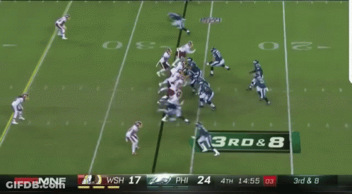 Football Game At 3Rd And 8 Yard Line GIF