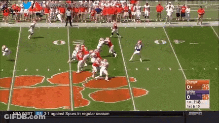 Football Game At Mid American Energy Field GIF