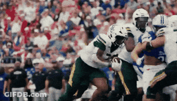 Football Game Being Played In Front Of Crowd GIF