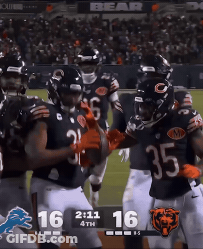 Football Game Between Bears And Lions GIF
