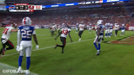 Football Game Between Bills And Buccaneers GIF