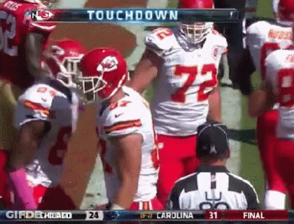 Football Game Between Chicago And Carolina GIF