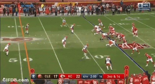 Football Game Between Cleats And Kansas City Chiefs GIF