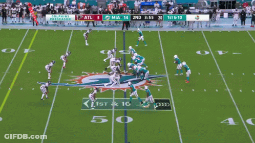 Football Game Between Dolphins And Atl GIF