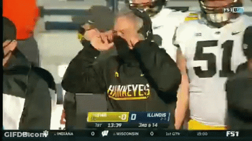 Football Game Between Hawkeyes And Illinois GIF