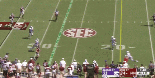 Football Game Between Kansas And Mississippi GIF
