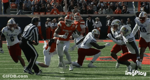 Football Game Between Kansas And Oklahoma GIF
