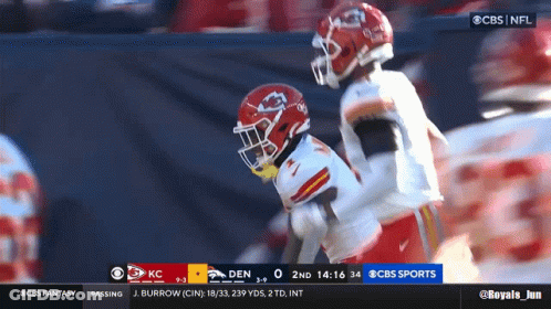 Football Game Between KC And DEN On CBS GIF