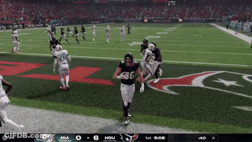 Football Game Between Miami And Houston GIF