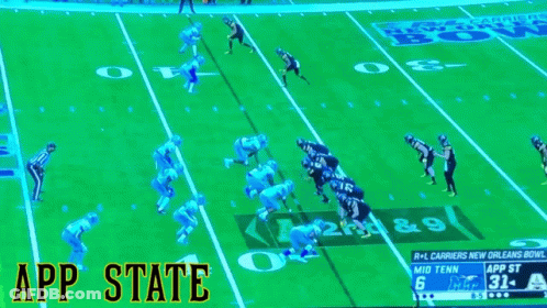 Football Game Between Mid Tenn And App State GIF