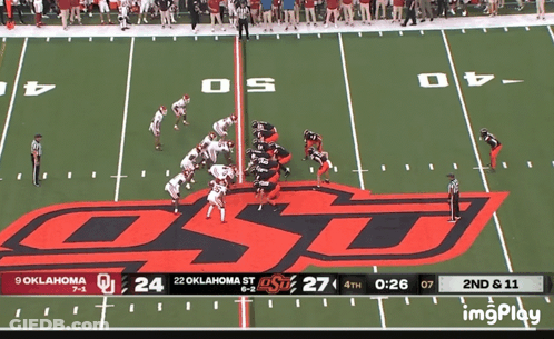 Football Game Between Oklahoma And Ost GIF