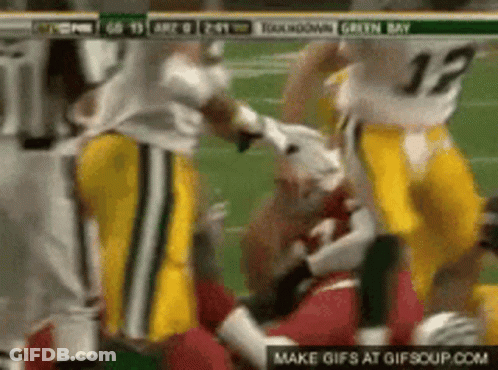 Football Game Between Packers And Redskins GIF