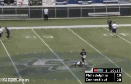 Football Game Between Philadelphia And Connecticut GIF