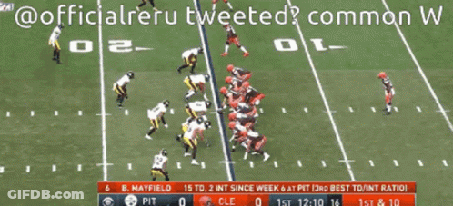 Football Game Between Pittsburgh And Cleveland GIF