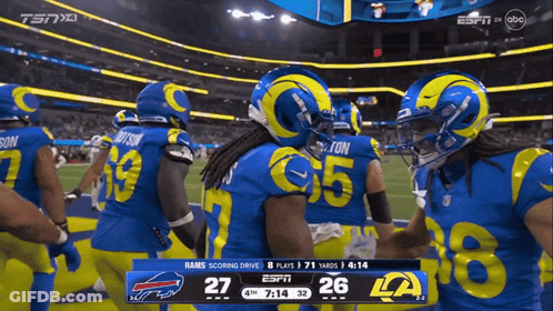 Football Game Between Rams And Buffalo Bills GIF
