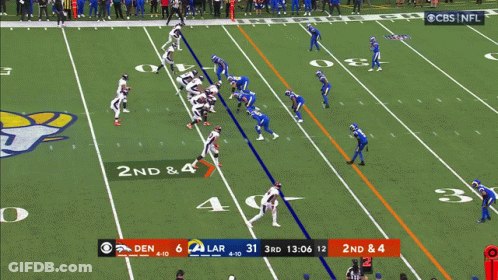 Football Game Between Rams And Den GIF