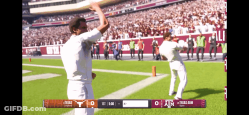 Football Game Between Texas And Aggies GIF