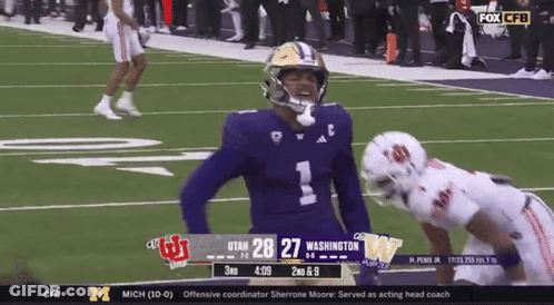 Football Game Between Utah And Washington GIF