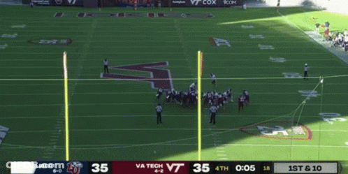 Football Game Between Va Tech And VT GIF