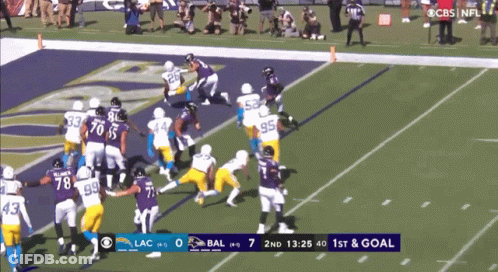 Football Game Broadcast On CBS GIF