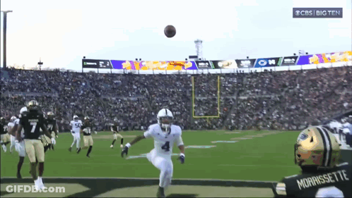 Football Game Broadcast On CBS GIF