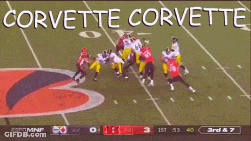 Football Game Corvettes Vs Steelers GIF