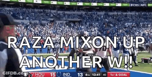 Football Game Crowd Raza Mixon Up Another W GIF