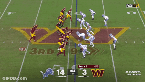 Football Game Detroit Lions Vs Washington Redskins GIF