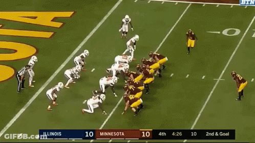 Football Game Illinois Vs Minnesota Tie GIF