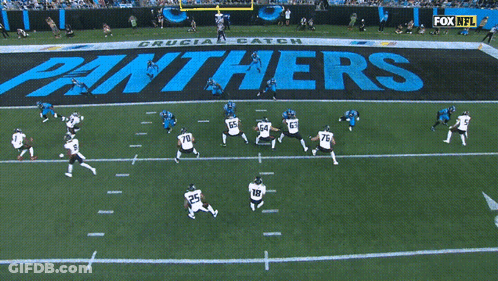 Football Game In Front Of Fox NFL Logo GIF
