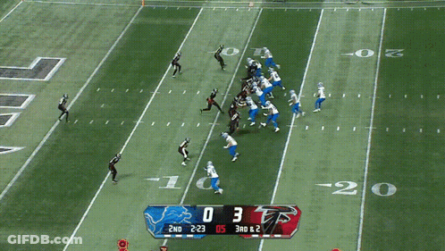 Football Game Lions Vs Falcons Score 0-3 GIF